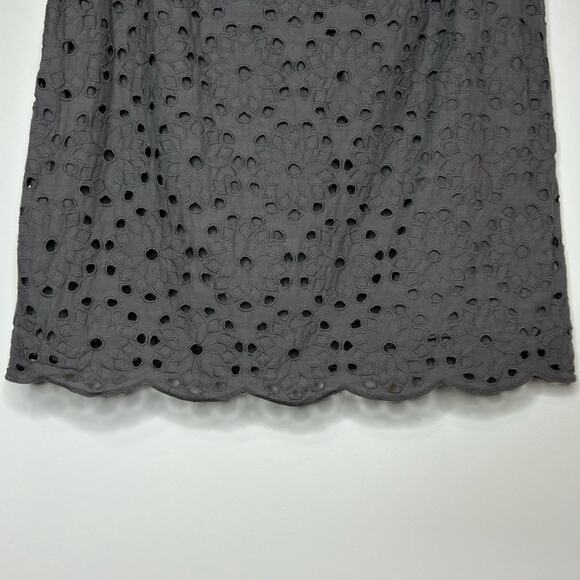 J.Crew Factory Gray Floral Eyelet Skirt Size 0 - Picture 7 of 7